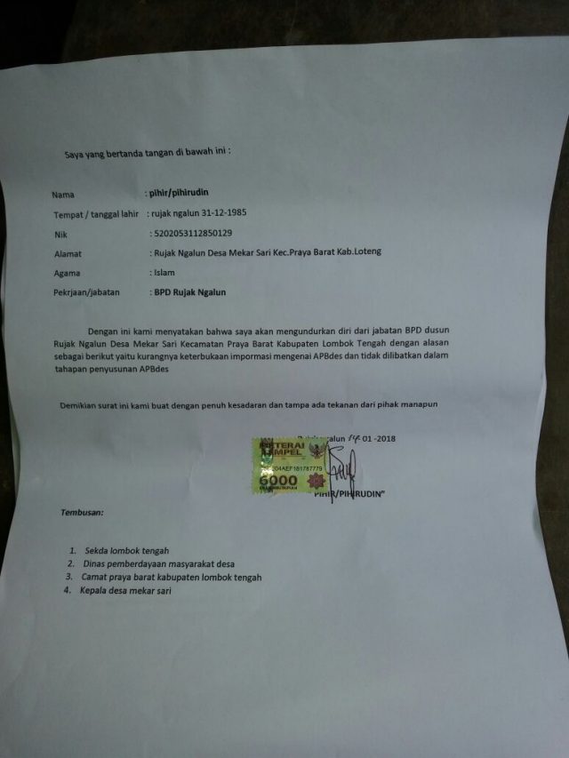 Contoh Surat Resign Atau Pengunduran Diri Lengkap Generasi Hijau