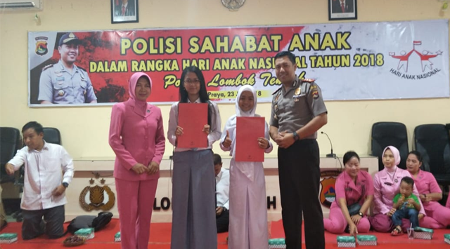 Ketika Hari Anak Nasional Dirayakan Di Polres Loteng