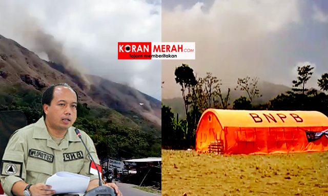 Gunung Rinjani Longsor akibat gempa 6,5 SR