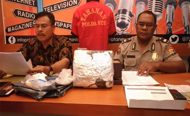 Polda NTB Tangkap Kurir Narkoba Asal Aceh