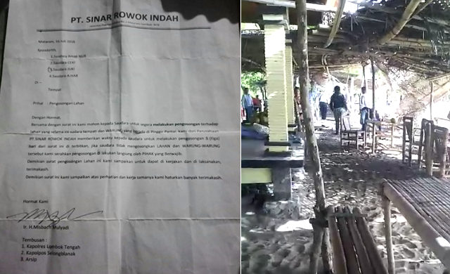 Bongkar Lapak Warga, APKLI Loteng Akan Laporkan PT. Sinar Rowok Indah