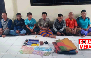 Polres Lotim Garuk 7 Penjudi Domino. Pemilik Rumah Dapat Sewa Rp.100 Ribu