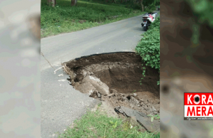 Jalan Kabupaten Mawun-Tanak Awu Ambruk, Pemkab Didesak Segera Bertindak