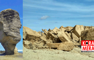 Tiba Tiba Batu Payung Tanjung Aan Roboh. Ini Keterangan Kadis Pariwisata Loteng