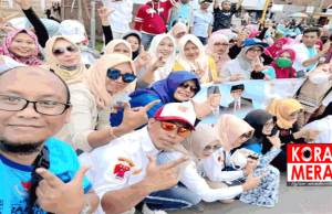 Di KSB, Emak Emak Dan Millenial Pawai Menangkan Prabowo-Sandi