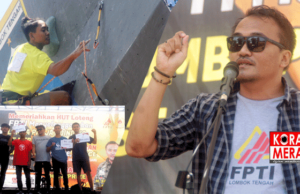 FPTI Lombok Tengah Jaring Talenta Atlet Muda. Gelar Lomba Panjat Dinding Se-NTB