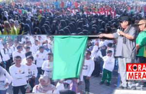 Ribuan Warga Dan Pelajar Ikuti Jalan Sehat Anti Napza di Lombok Tengah