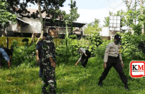 Jadi Lokasi Karantina, Aparat Bersihkan SDN 1 Desa Selebung Batukeliang